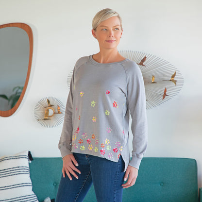 Tumbling Paws Burnout Crew Neck Sweatshirt | Fair Trade