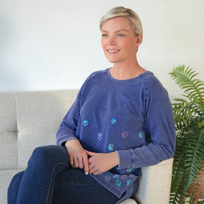 Tumbling Paws Burnout Crew Neck Sweatshirt | Fair Trade