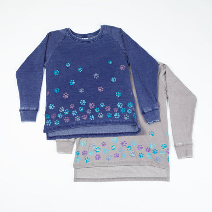 Tumbling Paws Burnout Crew Neck Sweatshirt | Fair Trade