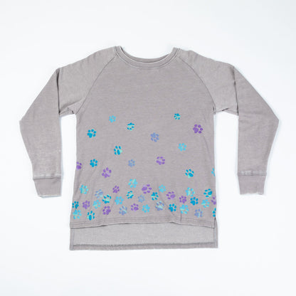 Tumbling Paws Burnout Crew Neck Sweatshirt | Fair Trade