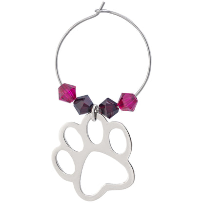 Paw Prints Wine Charms - Set of 4