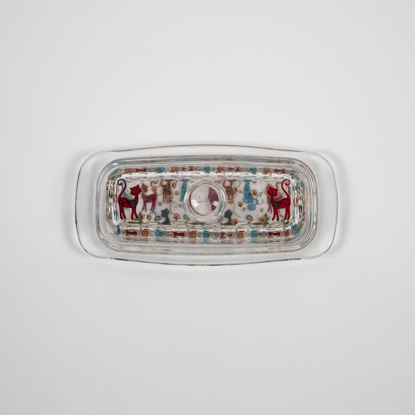 Festival Pet Glass Butter Dish