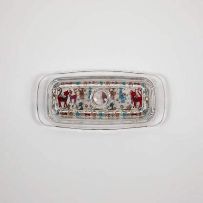 Festival Pet Glass Butter Dish