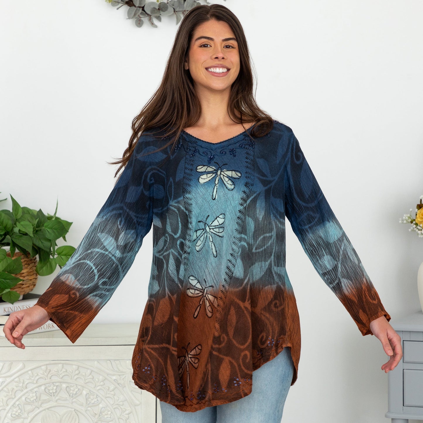 Light Up the Sky Long Sleeve Tunic | Fair Trade