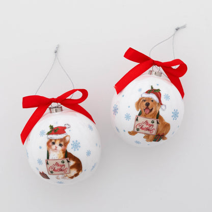 Merry Christmas Pet Ornaments - Set of 6