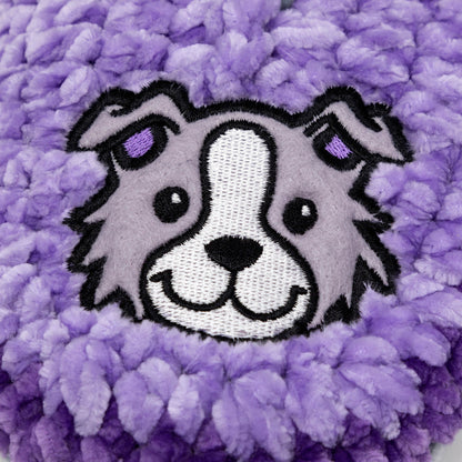 Purple Chenille Pet Slippers