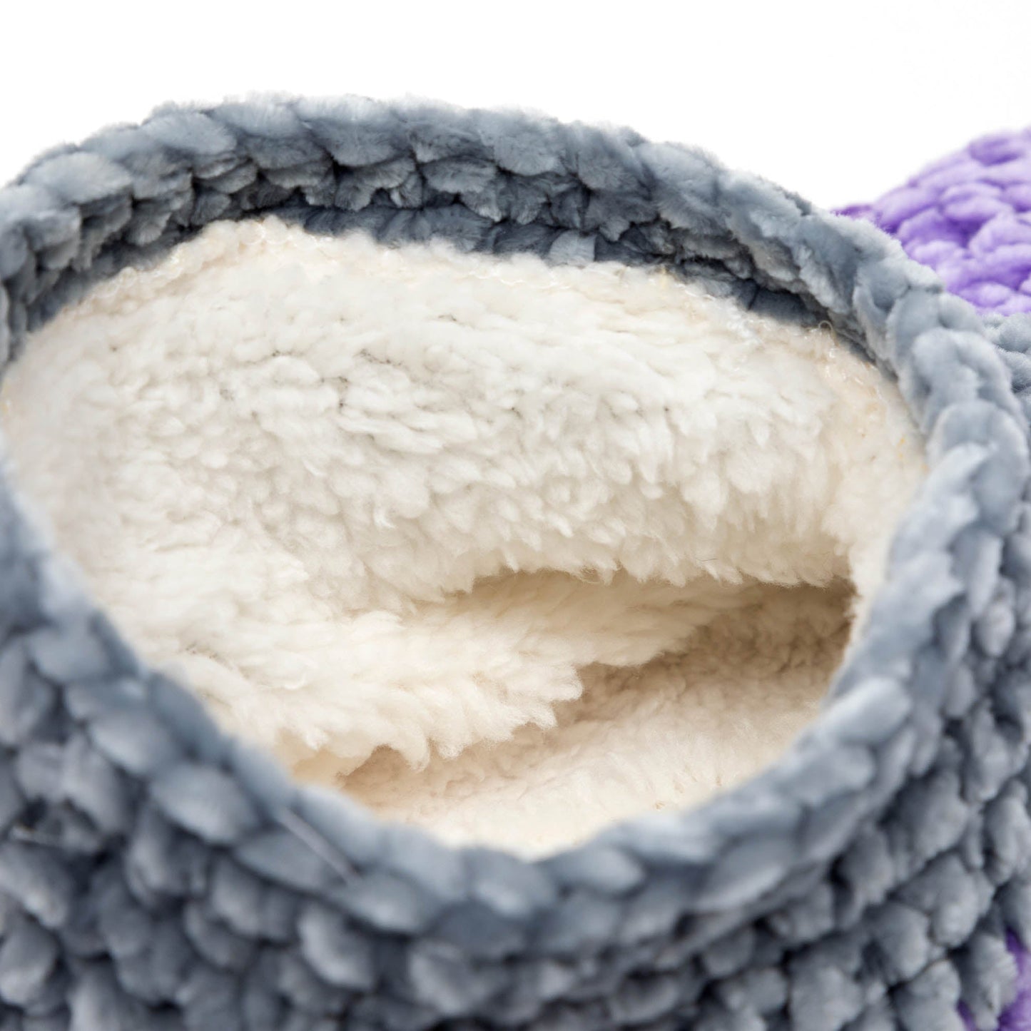 Purple Chenille Pet Slippers