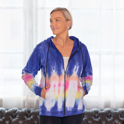 Blurred Rainbow Lightweight Hooded Jacket