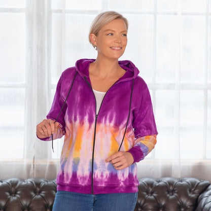 Blurred Rainbow Lightweight Hooded Jacket