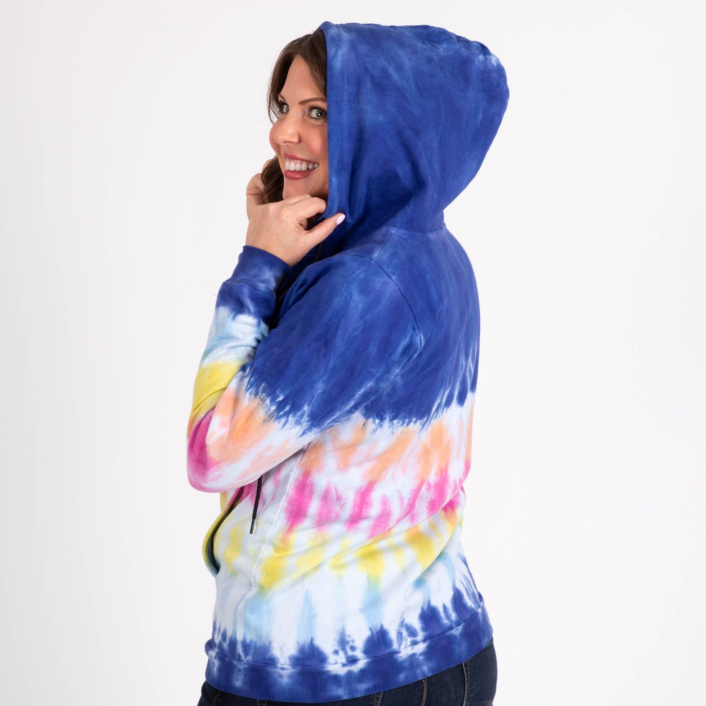 Blurred Rainbow Lightweight Hooded Jacket