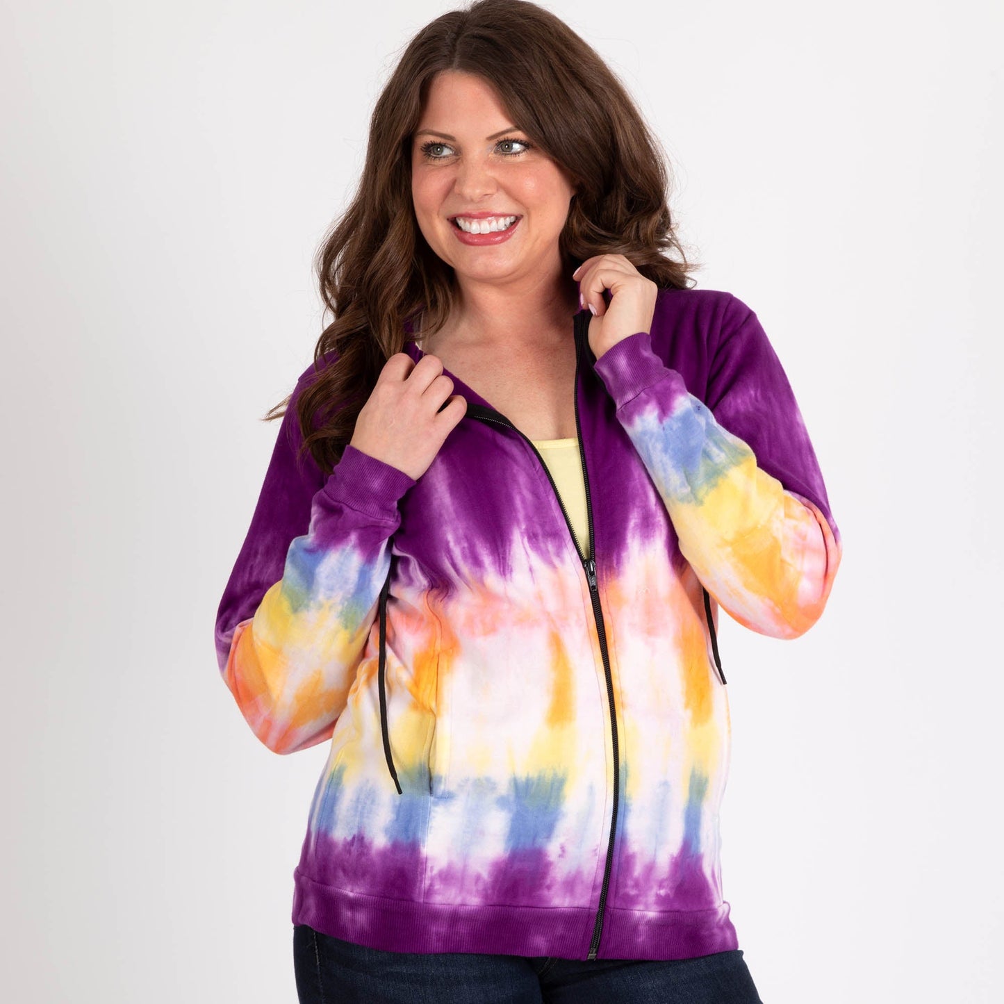 Blurred Rainbow Lightweight Hooded Jacket