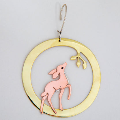 Sweet Deer Mixed Metal Ornament