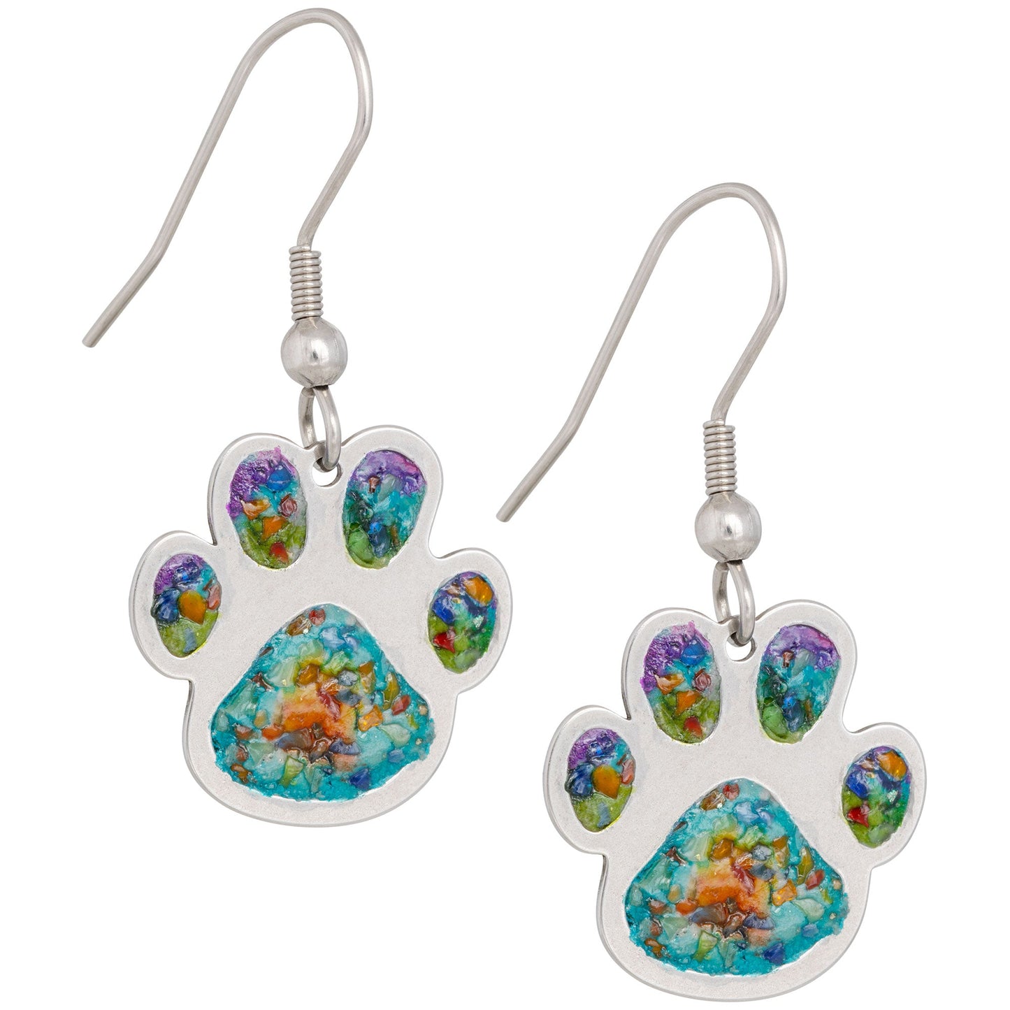 Paw Print Gemstone Array Earrings