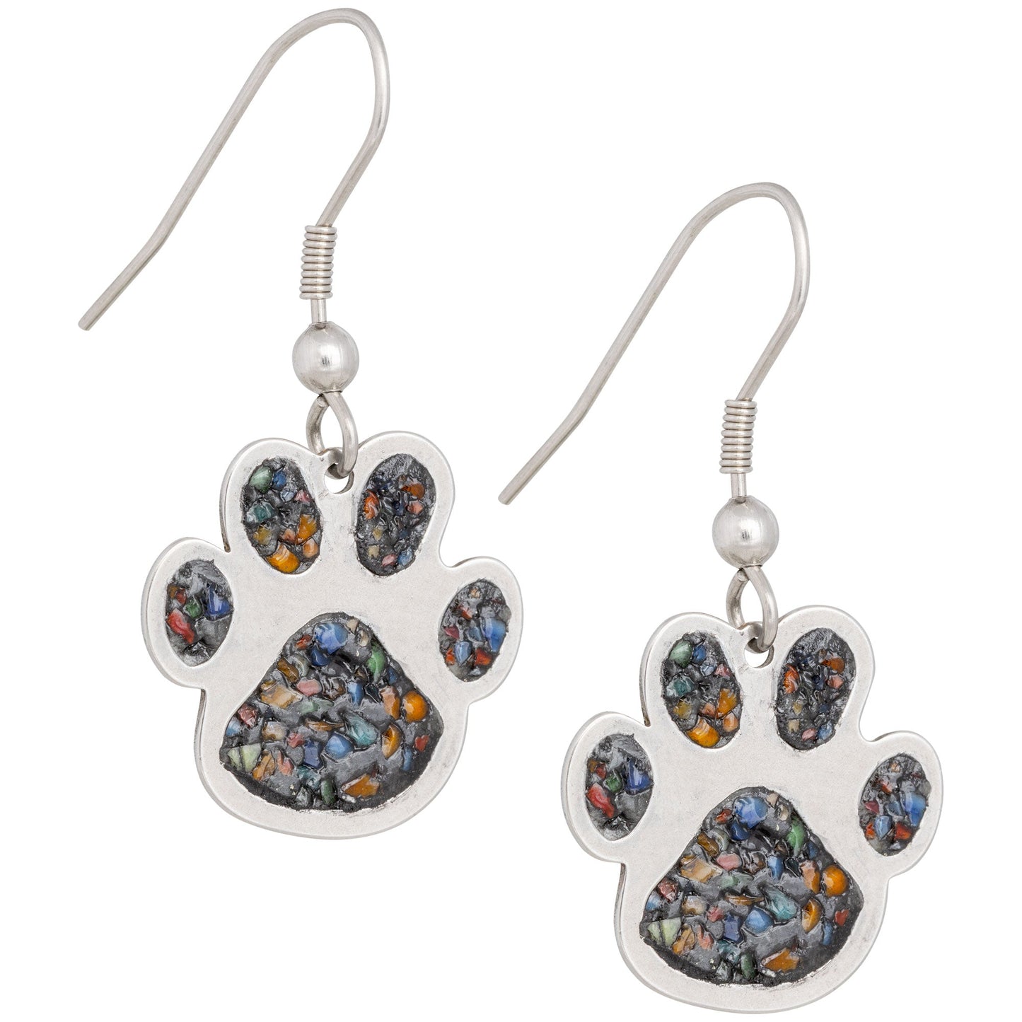 Paw Print Gemstone Array Earrings