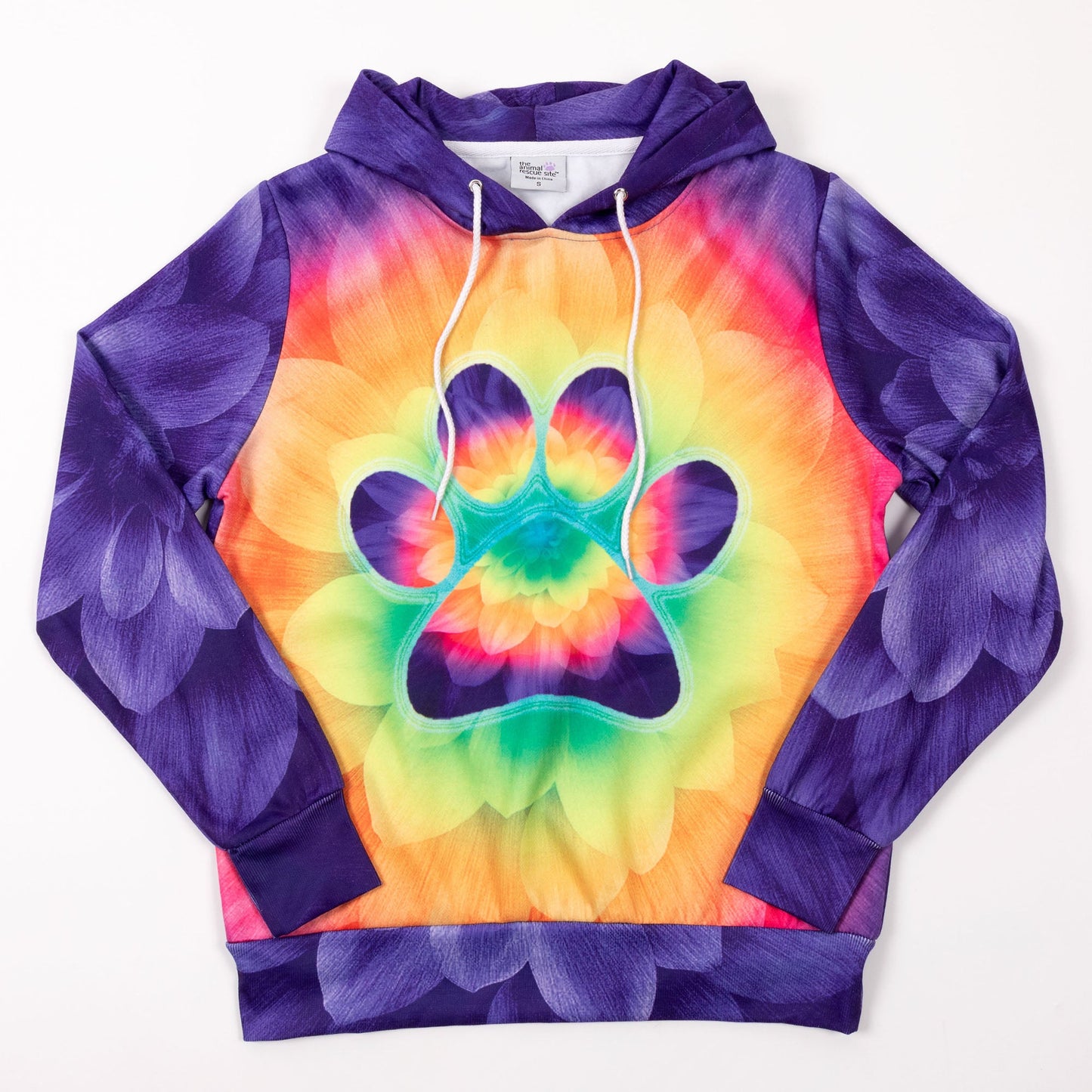 Floral Paw Print Hoodie