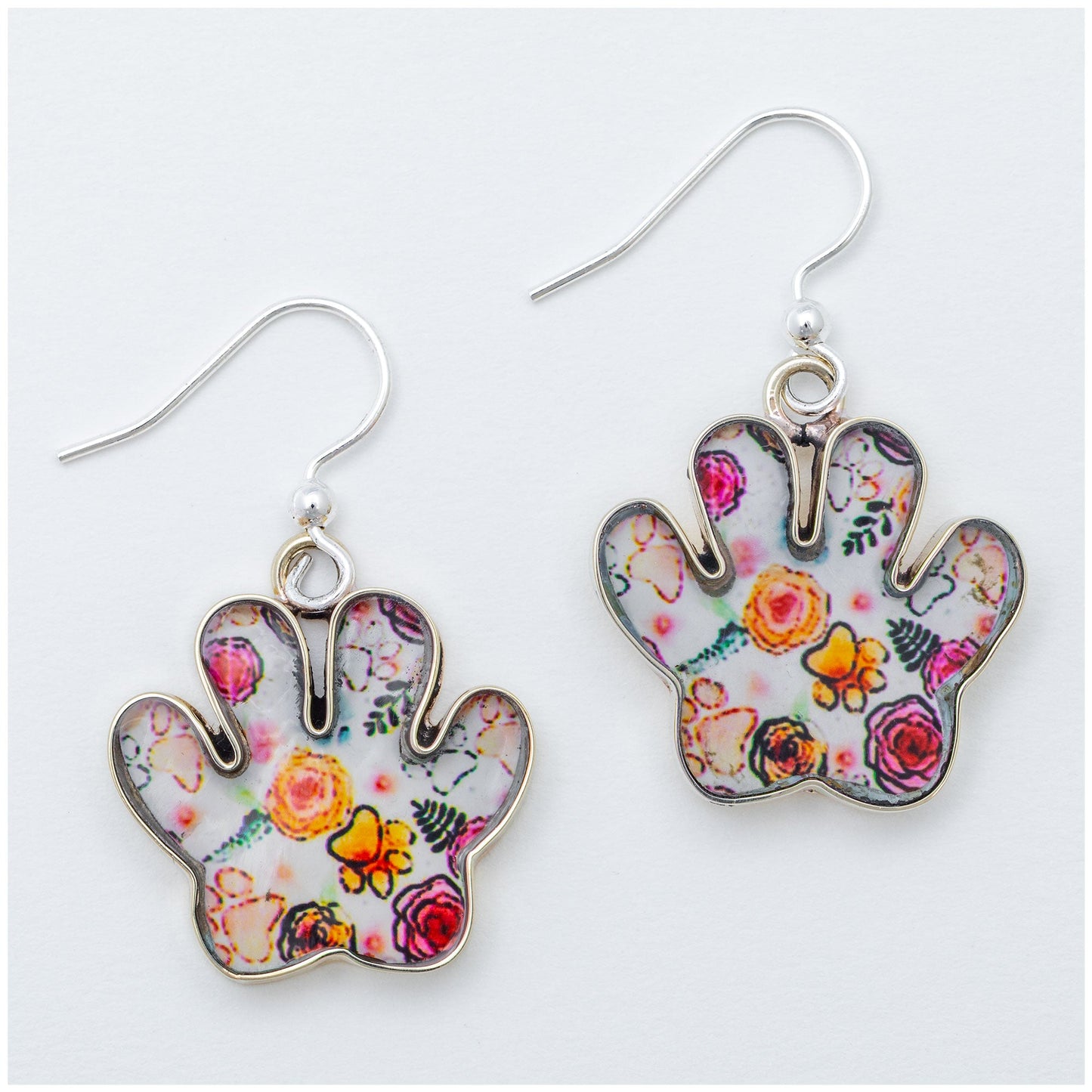 Paw Print Garden Earrings