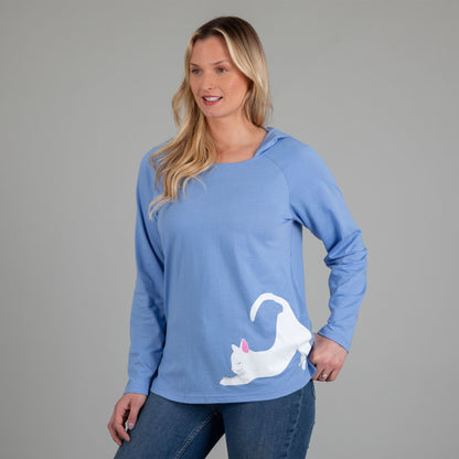 Animal Yoga Long Sleeve Hooded Tee