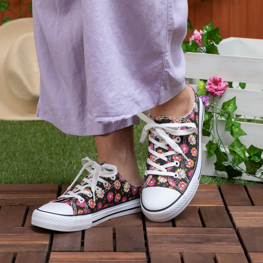 Paw Print Canvas Slip-On Sneakers