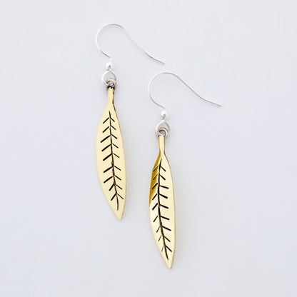 Falling Leaves Mixed Metal Earrings