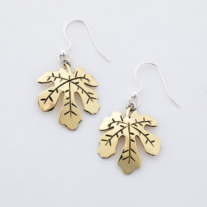 Falling Leaves Mixed Metal Earrings