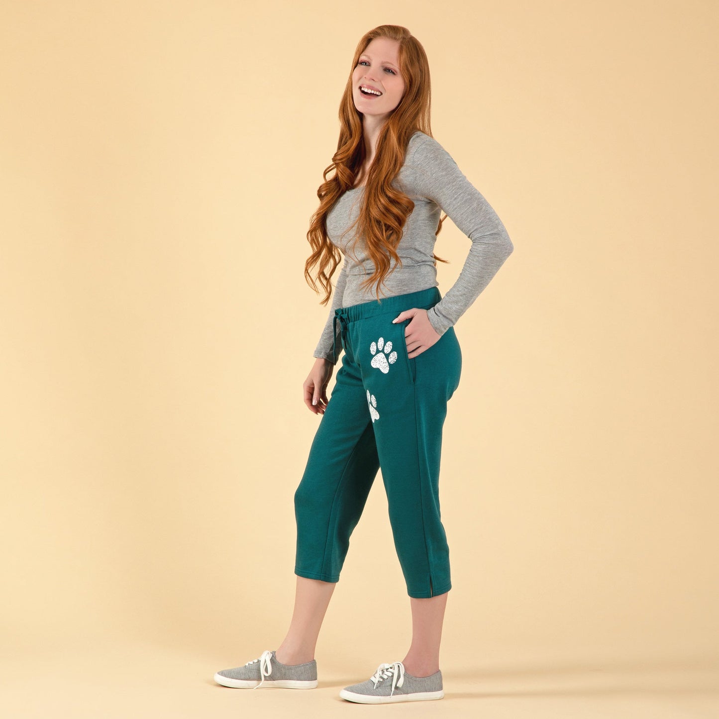 Paw Print Capri Sweatpants