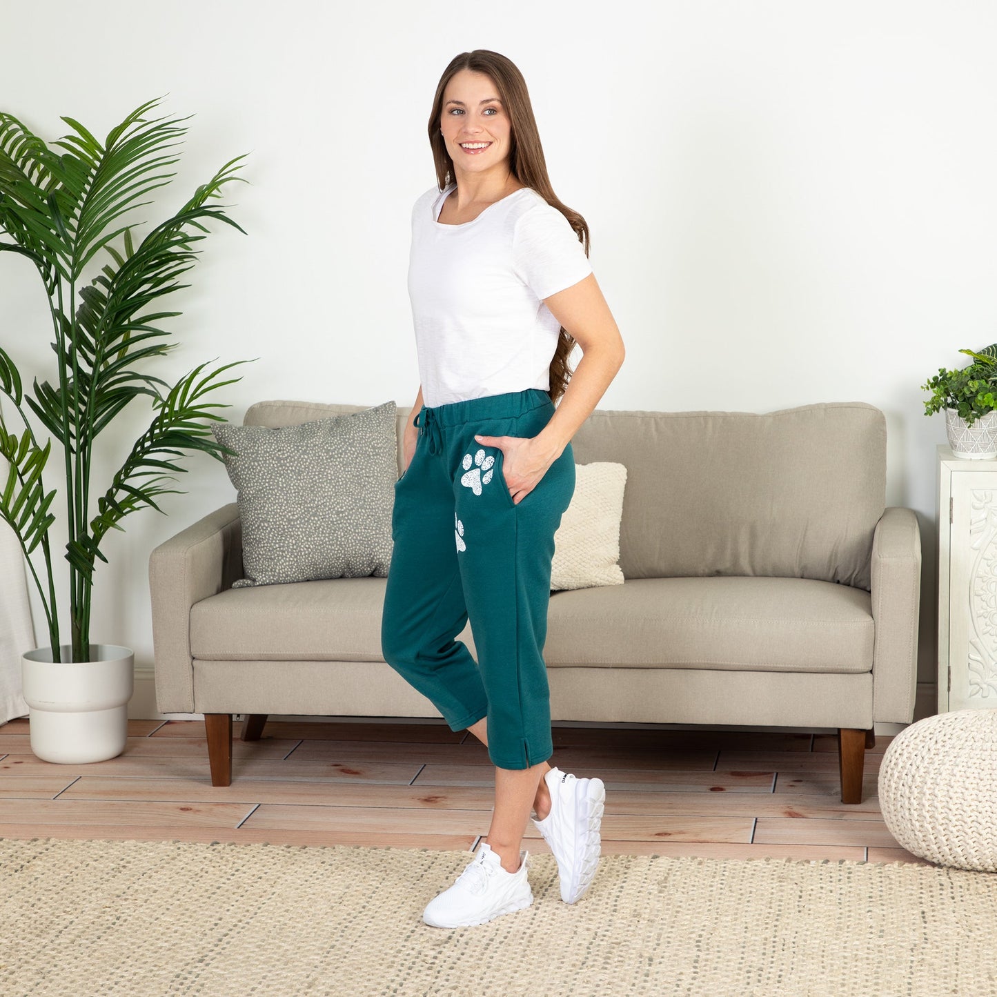 Paw Print Capri Sweatpants