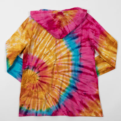 Rainbow Tie-Dye Hooded Tunic