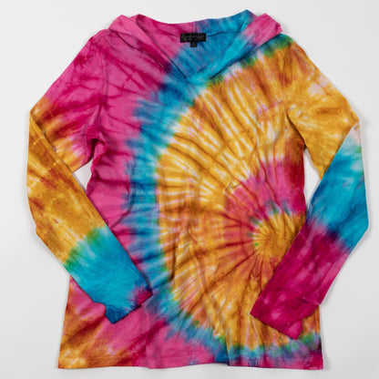 Rainbow Tie-Dye Hooded Tunic