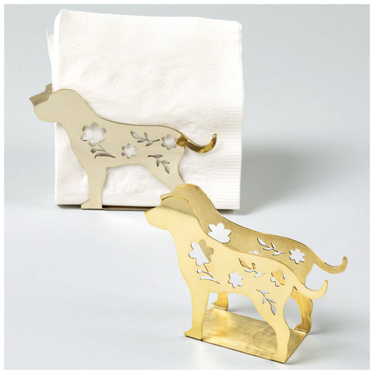 Fancy Dog Mixed Metal Napkin Holder