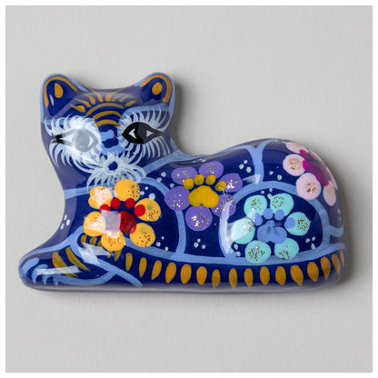 Hand-Painted Ceramic Cat Magnet