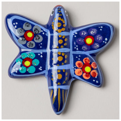 Hand-Painted Ceramic Dragonfly Magnet