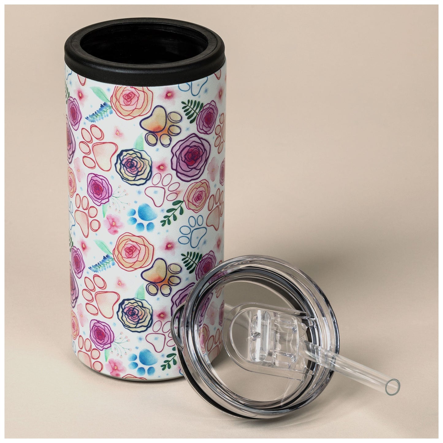 2-in-1 Stainless Steel Skinny Can Cooler & Travel Tumbler