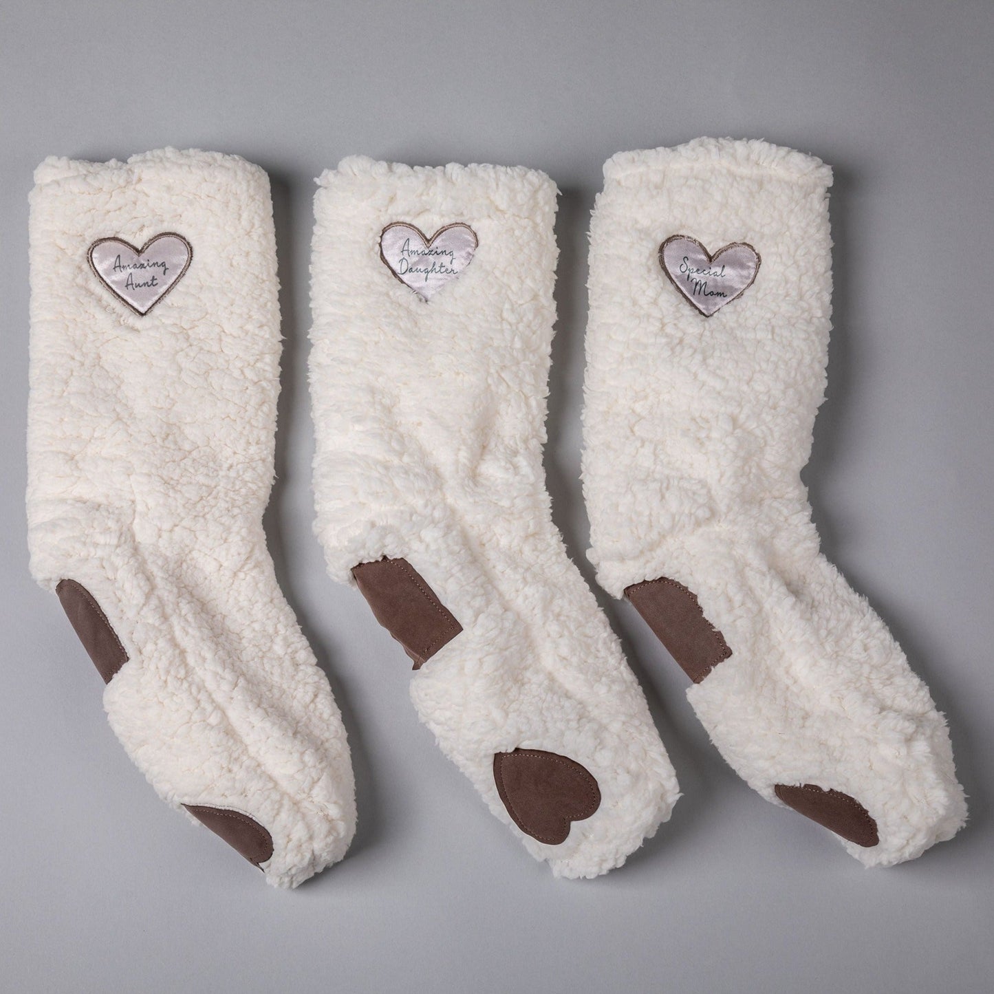 Sweet Sentiments Sherpa Fleece Slipper Socks