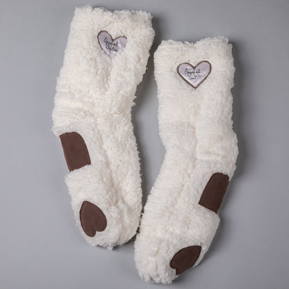 Sweet Sentiments Sherpa Fleece Slipper Socks