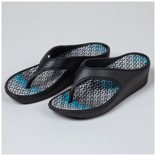 Paw Print Wedge Flip Flops