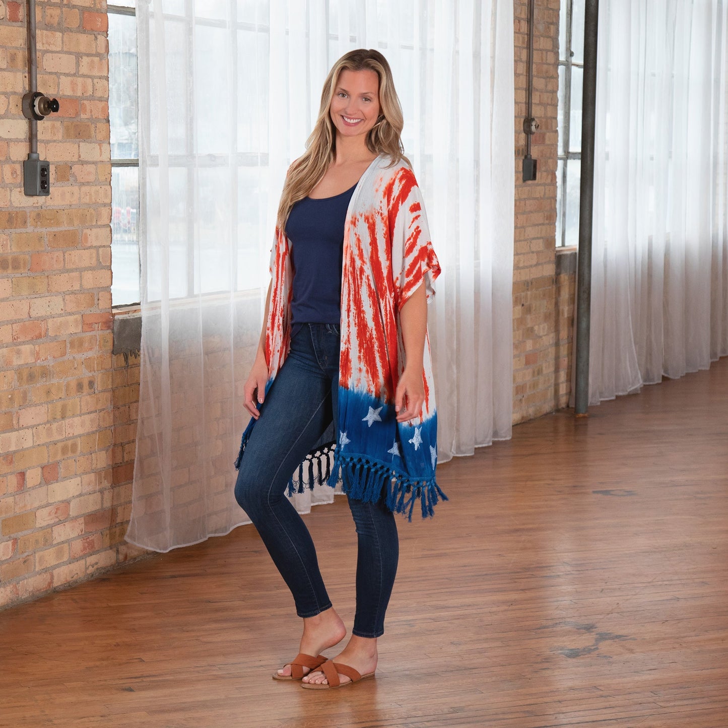 Stars & Stripes Handcrafted Lightweight Kimono