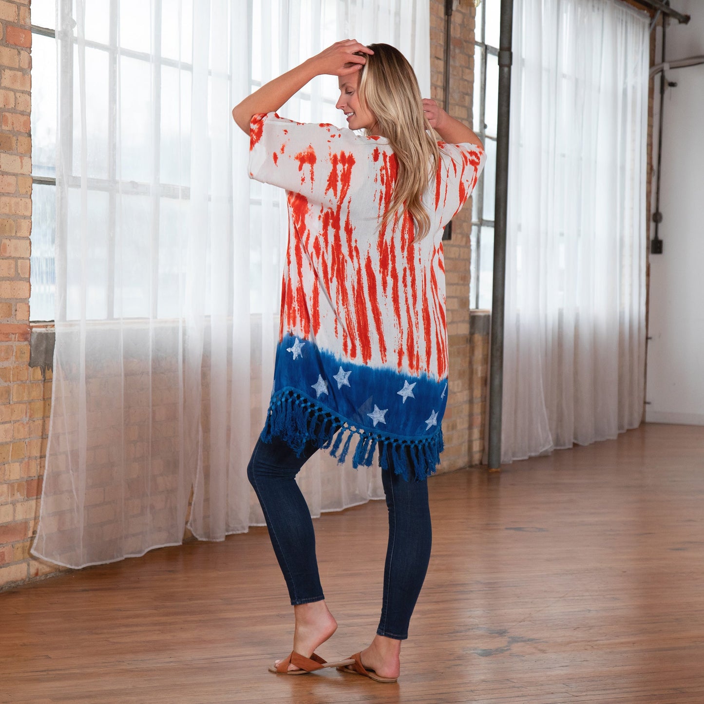 Stars & Stripes Handcrafted Lightweight Kimono