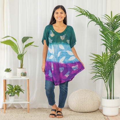 Butterfly Garden Short Sleeve Tunic