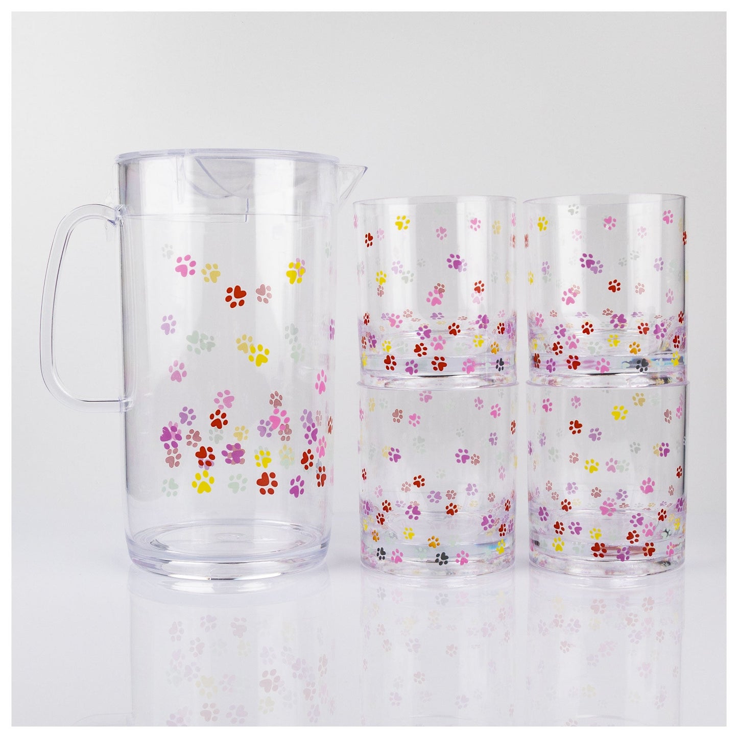 Tumbling Paws 64 oz Pitcher & Drinkware Set