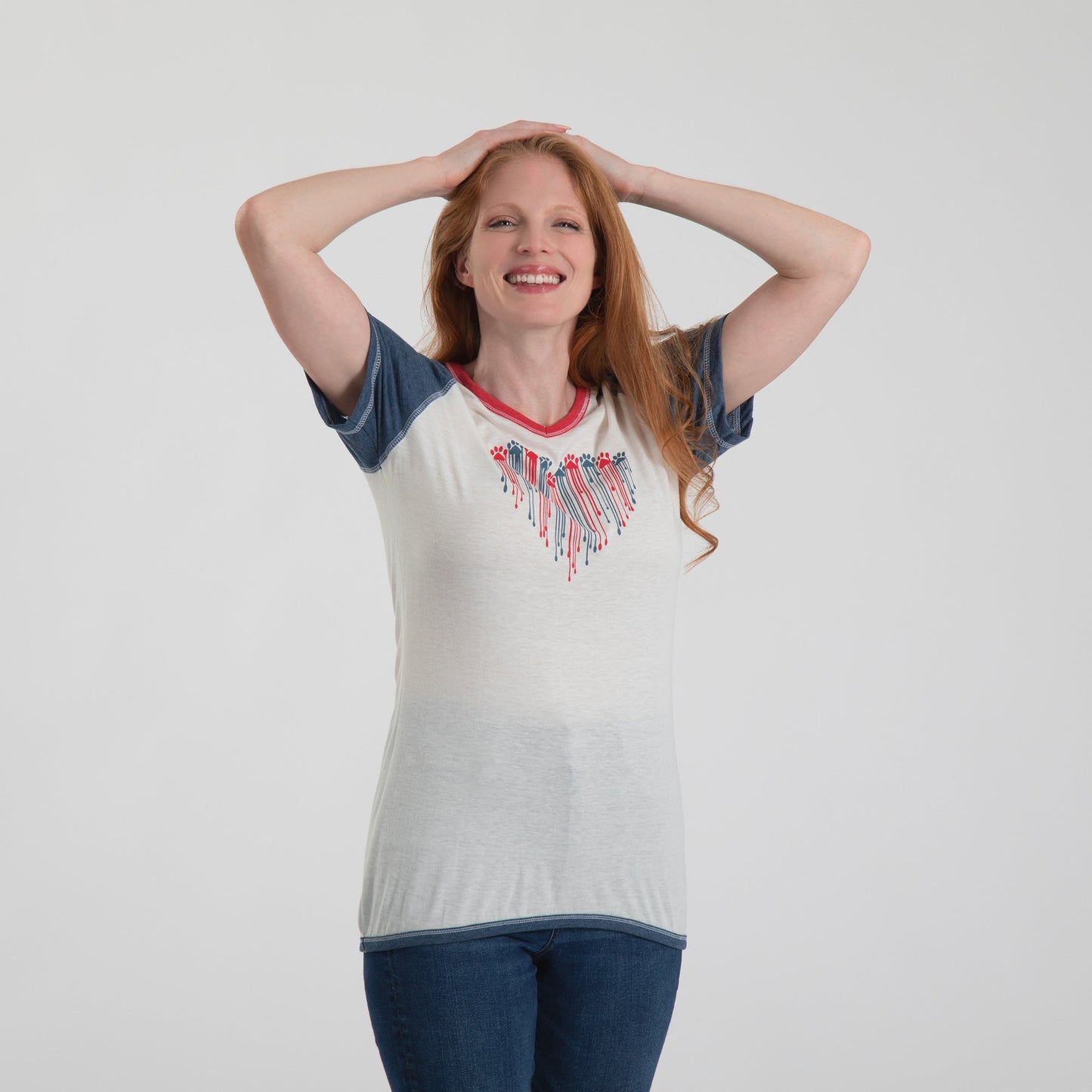 Patriotic Paw Raglan Tee