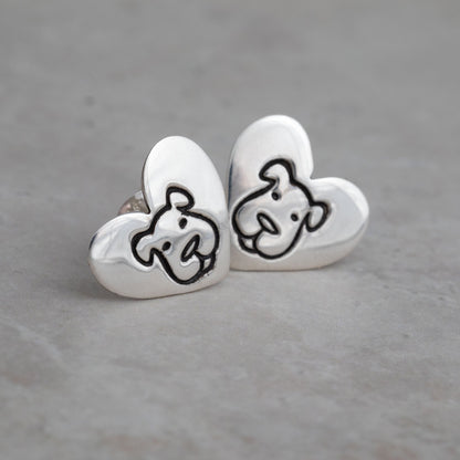 You Have My Heart Sterling Post Earrings