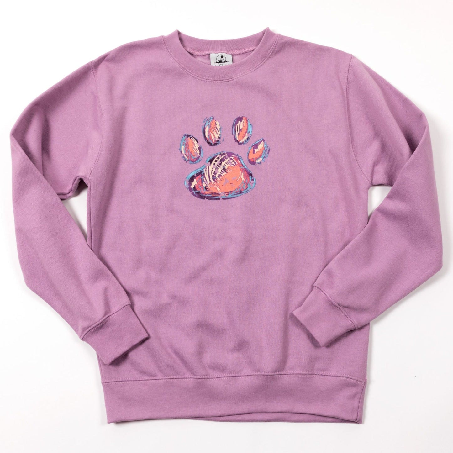 Mixed Media Paw Crewneck Sweatshirt