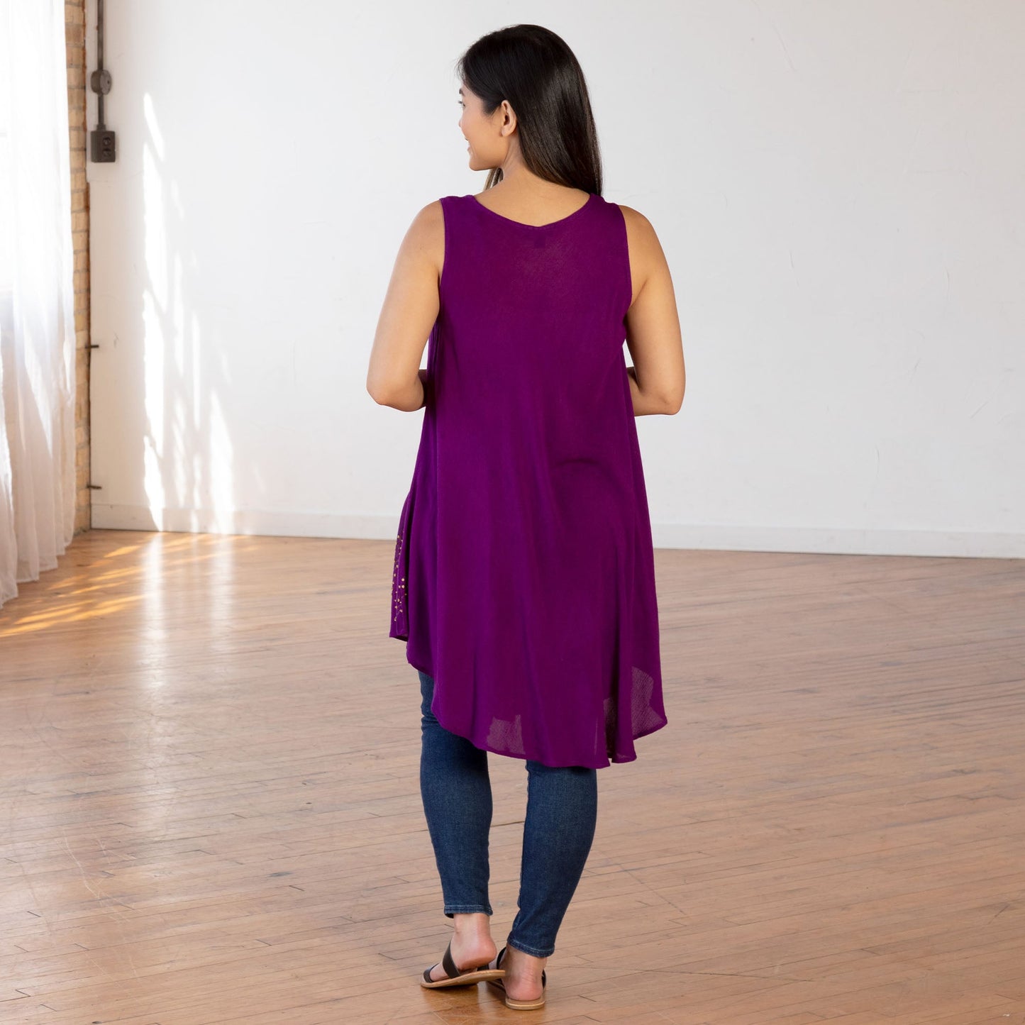 Brushed Stroke Sleeveless Tunic