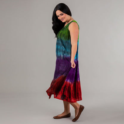 Rainbow Bright Sleeveless Long Dress