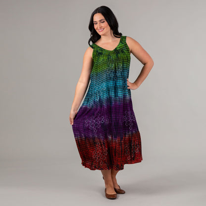 Rainbow Bright Sleeveless Long Dress