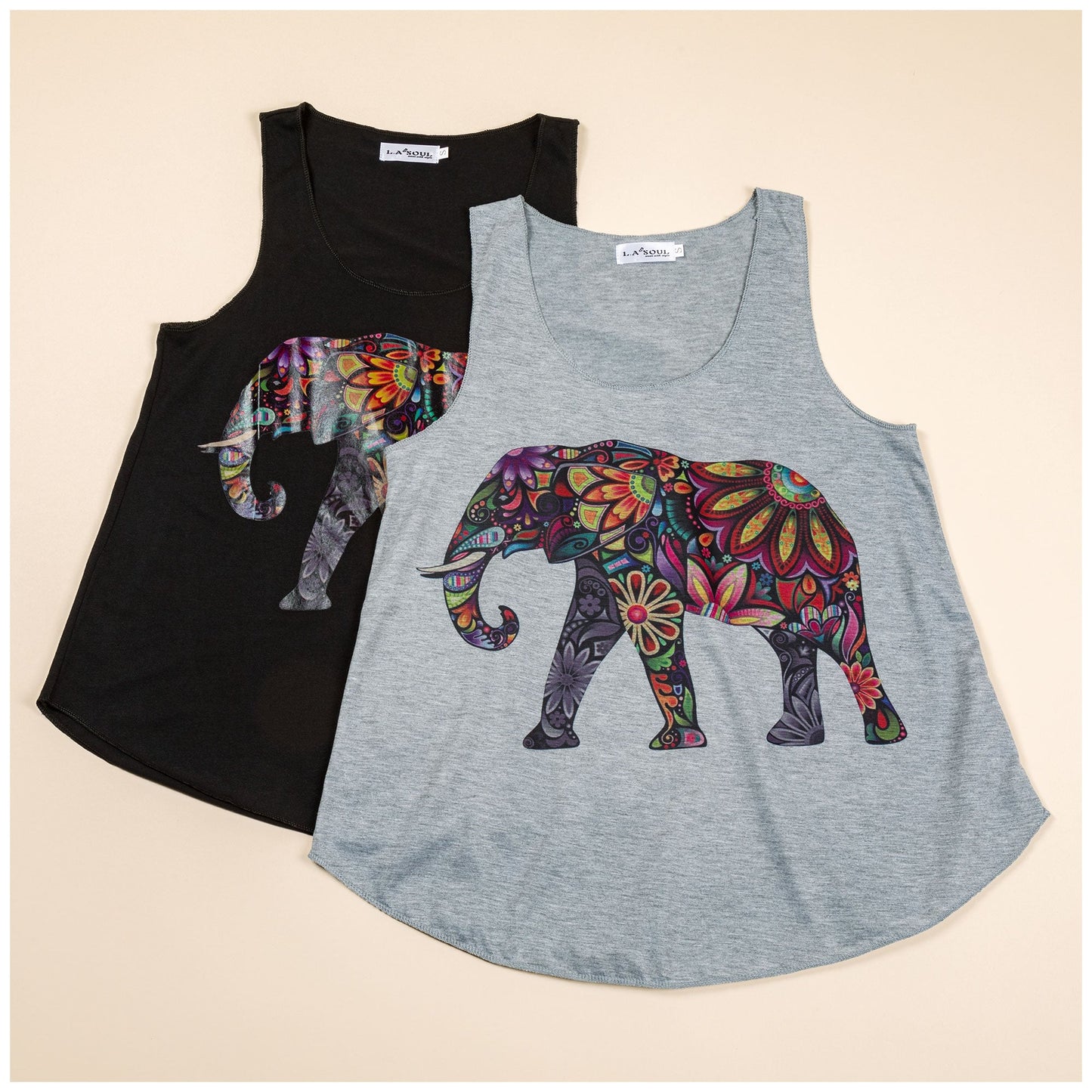 Colorful Elephant Tank Top