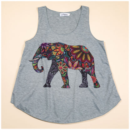 Colorful Elephant Tank Top