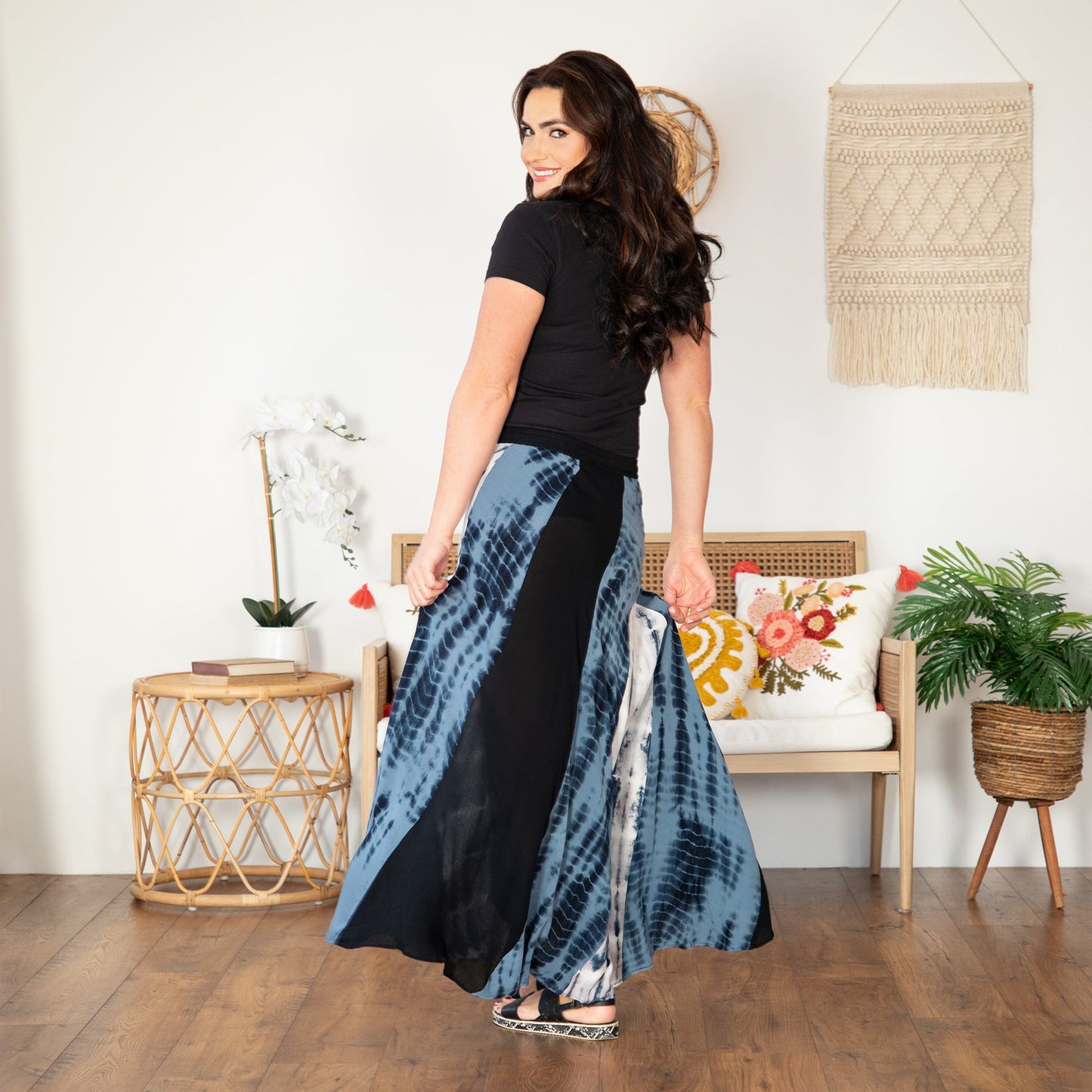 Twisted Maxi Tie-Dye Skirt