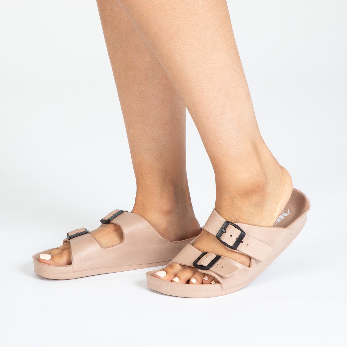 Women's Double Buckle Slide Sandals