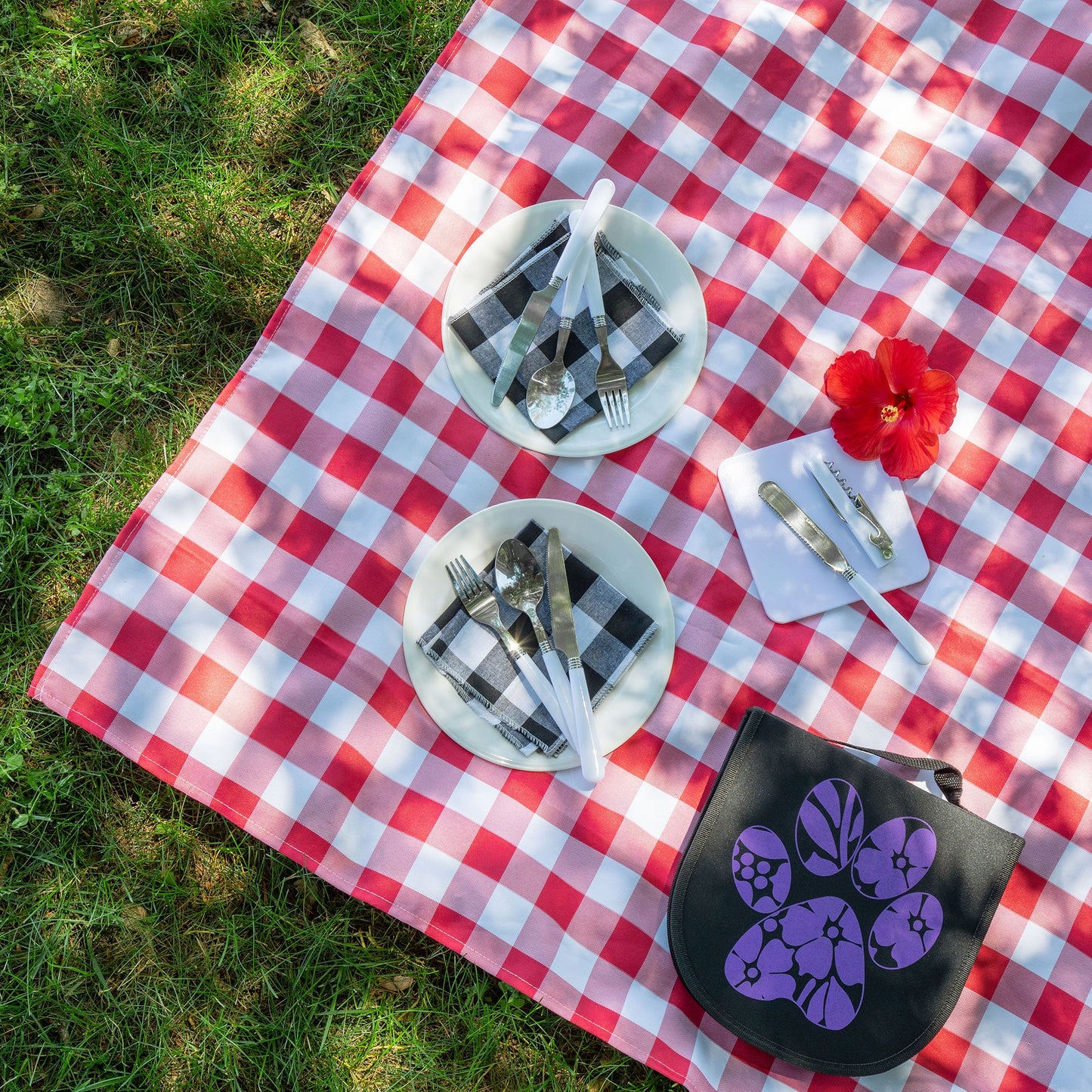 Paw Print Picnic Set Bag